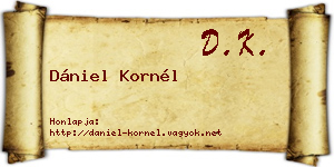 Dániel Kornél névjegykártya