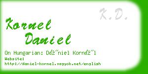 kornel daniel business card